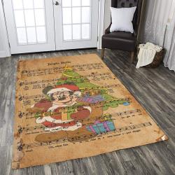 Mickey Mouse Christmas Rug Living Room Carpet