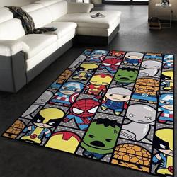 Avengers Chibi Cute Pattern Area Rug Living Room And Bed Room Rug