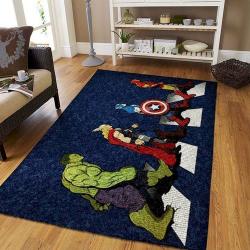 Avengers Walking The Street Area Rug Living Room Rug Home Decor Floor Decor