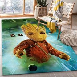 Baby Groot In Space Area Rug Living Room And Bed Room Rug Rug Regtangle Carpet Floor Decor Home Decor