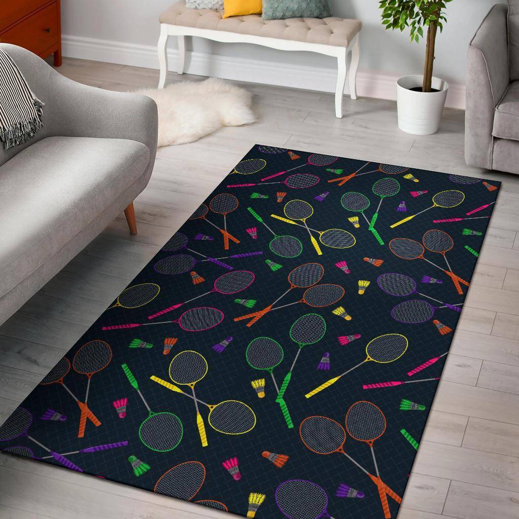 Badminton Colorful Pattern Print Area Rug Living Room Rug Home Decor