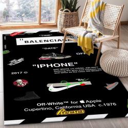 Balenciaga Area Rug For Christmas; Fashion Brand Rug Bedroom Rug Us Gi