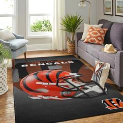 Cincinnati Bengals Area Rug Living Room Rug Home Decor Nfl Football 190912
