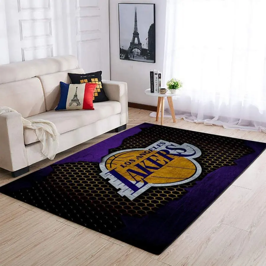 NBA Los Angeles Lakers Team Logo Area Rug Living Room Rug Home Decor 20030566