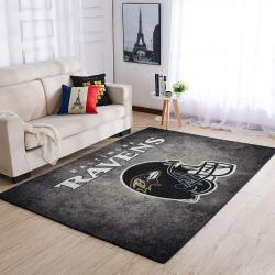 Baltimore Ravens Area Rug Nfl Football Living Room Home Decor Carpet