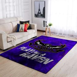 Baltimore Ravens Area Rug Nfl Football Living Room Home Decor Carpet Sr101202