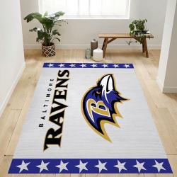 Baltimore Ravens Area Rug Nfl Football Living Room Home Decor Carpet