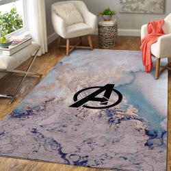 Marvel The Avengers Logo Style Living Room No2162 Area Rug Home Decor