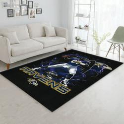 Baltimore Ravens Area Rug Nfl Football Living Room Home Decor Carpet 1