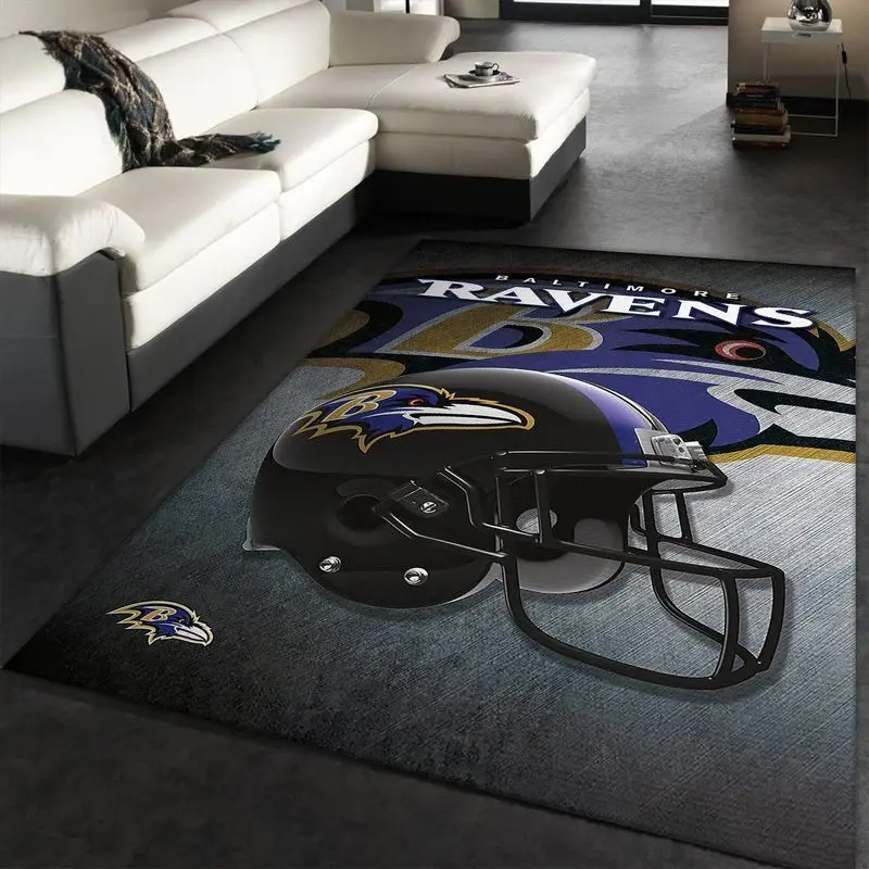 Baltimore Ravens Area Rug Nfl Football Living Room Home Decor Carpet 10