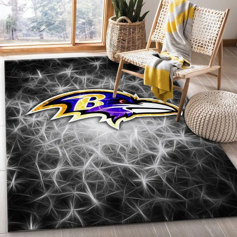 Baltimore Ravens Area Rug Nfl Football Living Room Home Decor Carpet 11