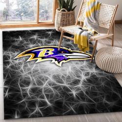 Baltimore Ravens Area Rug Nfl Football Living Room Home Decor Carpet 11