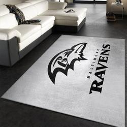 Baltimore Ravens Area Rug Nfl Football Living Room Home Decor Carpet 24