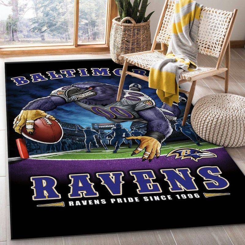 Baltimore Ravens Area Rug Nfl Football Living Room Home Decor Carpet 27