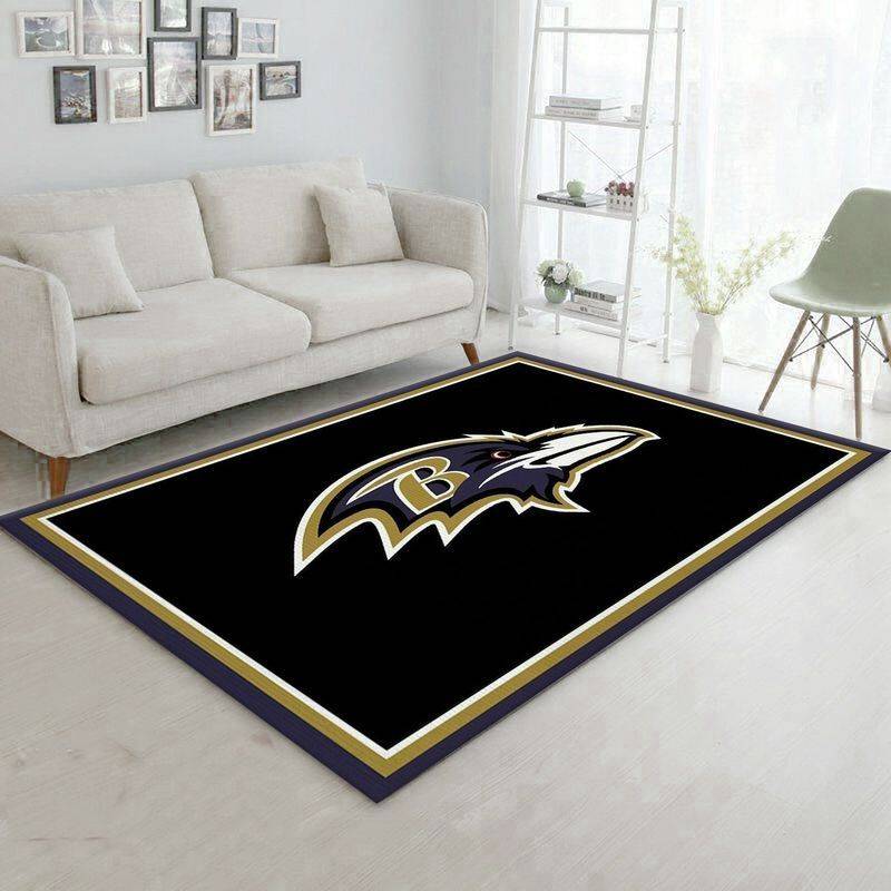 Baltimore Ravens Area Rug Nfl Football Living Room Home Decor Carpet 3