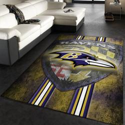 Baltimore Ravens Area Rug Nfl Football Living Room Home Decor Carpet 34