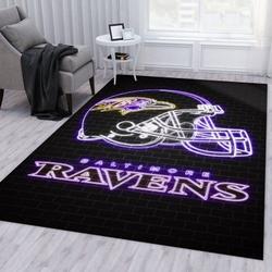 Baltimore Ravens Area Rug Nfl Football Living Room Home Decor Carpet 39
