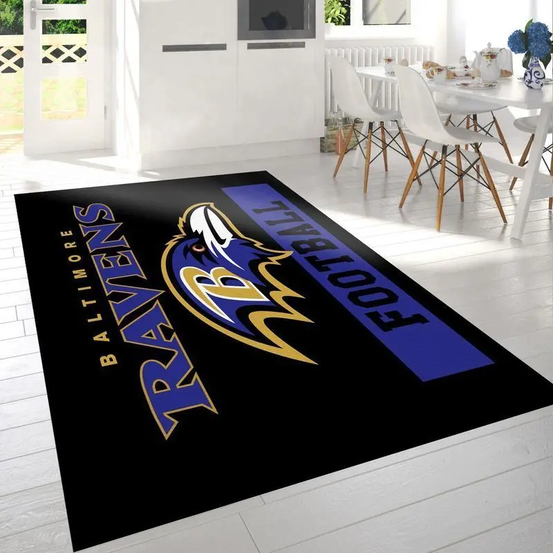 Baltimore Ravens Area Rug Nfl Football Living Room Home Decor Carpet 8