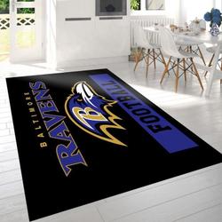 Baltimore Ravens Area Rug Nfl Football Living Room Home Decor Carpet 8