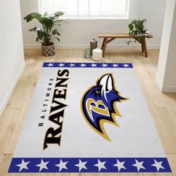 Baltimore Ravens Area Rug Nfl Football Living Room Home Decor Carpet 9