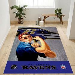 Baltimore Ravens Area Rug Nfl Football Living Room Home Decor Carpet 10