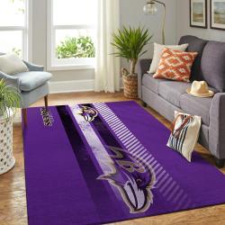 Baltimore Ravens Nfl Area Rugs Living Room Carpet Team Logo Sports Rug