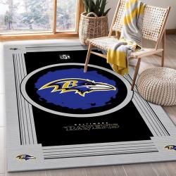 Baltimore Ravens Nfl Logo Style Rug Room Carpet Custom Area Floor Home
