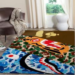 Bape Area Rug Hypebeast Carpet Luxurious Fashion Brand Logo Living Room Rugs Rug Regtangle Carpet Floor Decor Home Decor V1408