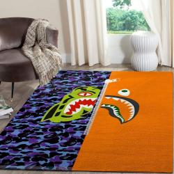 Bape Area Rug Hypebeast Carpet Luxurious Fashion Brand Logo Living Room Rugs Rug Regtangle Carpet Floor Decor Home Decor V1409