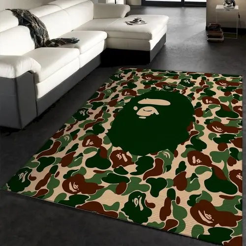 Bape Camo Monkey Hypebeast Rug Fashion Brand Rug Home Decor Floor Deco