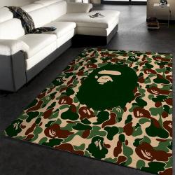 Bape Camo Monkey Hypebeast Rug Fashion Brand Rug Home Decor Floor Deco