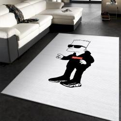 Bart Simpson Rectangle Rug Fashion Brand Rug Christmas Gift Us Decor B