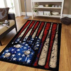 Baseball American Flag Rectangle Rug 11 Area Rug Living Room Carpet Rug Regtangle Carpet Floor Decor Home Decor