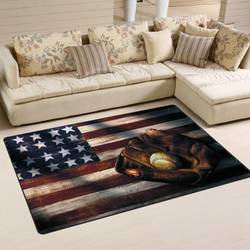 Baseball Area Rug Living Room Rug Home Decor 01294 Home Decor Bedroom Living Room Decor