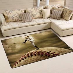 Baseball Area Rug Living Room Rug Home Decor 01358 Home Decor Bedroom Living Room Decor