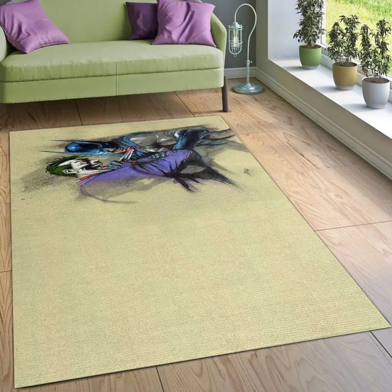 Batman And Joker Area Rug Living Room And Bed Room Rug Rug Regtangle Carpet