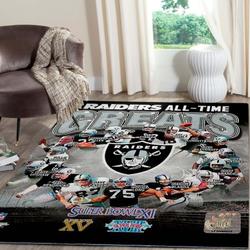 NFL Las Vegas Raiders Area Rug Living Room Rug Home Decors Living Room Carpet