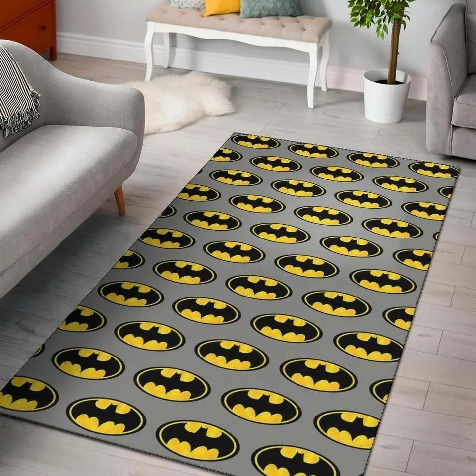 Batman Symbol Area Rugs Dc Movies Bedroom Living Room Carpet Cute Home Rug Regtangle Carpet Floor Decor Home Decor