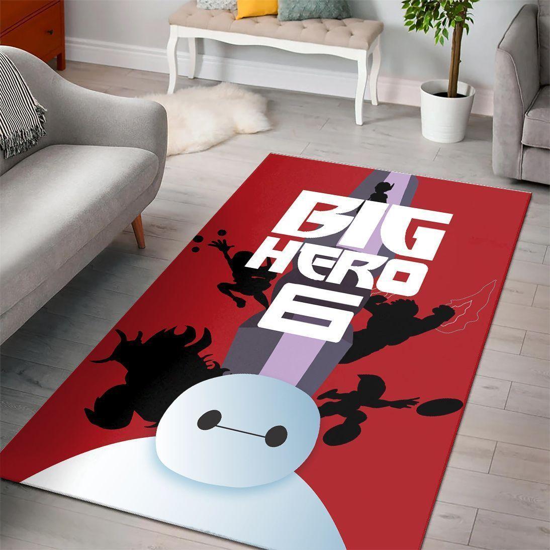 Baymax Big Hero 6 Disney Movies Area Rugs Living Room Carpet Rug V11165