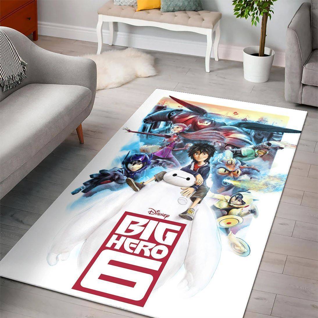 Baymax Big Hero 6 Disney Movies Area Rugs Living Room Carpet Rug V11166
