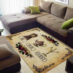 Be Our Guest Area Rug Living Room Rug Home Decor Home Decor Bedroom Living Room Decor