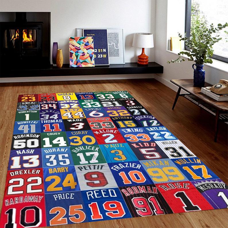 Bean Rug Sports Station Area Rug Legend Are Forever Rug Sport Art Floor Carpet Sport Room Carpet Decor