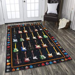 Beautiful Electric Guitars Dhckl1810At Rug Living Room Rug Home Decor