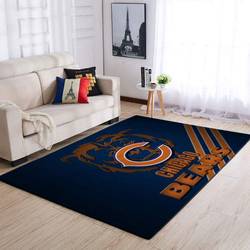 NFL Chicago Bears Football Area Rug Living Room Rug Home Decor Floor Rug