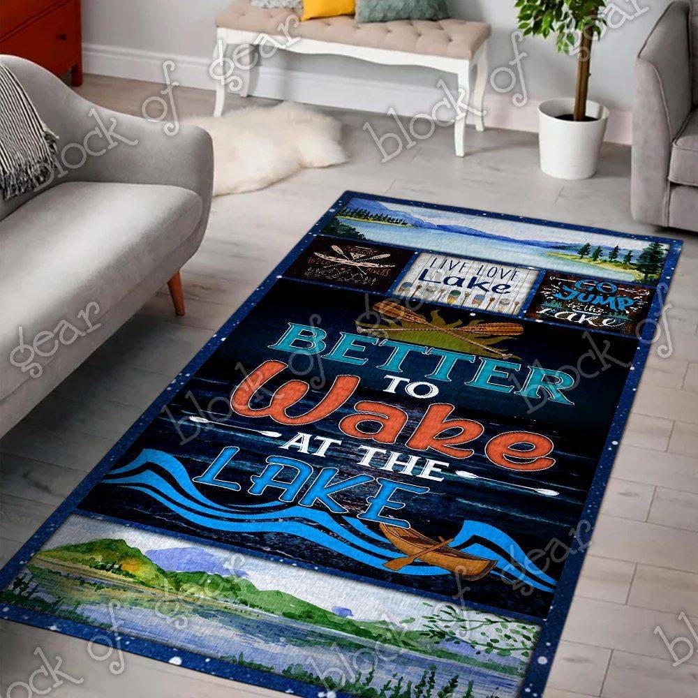 Better To Wake At The Lake Dhc170917Mdr Rug Living Room Rug Home Decor
