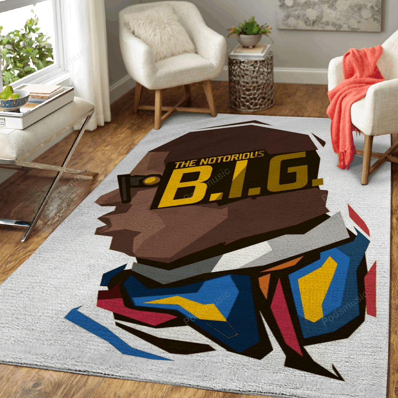 Biggie Smalls Rapper And Hip Hop Music Art For Fans Area Rug Living Room Carpet Rug Regtangle Carpet Floor Decor Home Decor