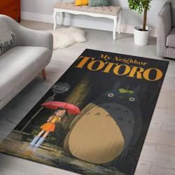 Black My Neighbor Totoro Studio Ghibli Area Rug Living Room Rug Home Decor