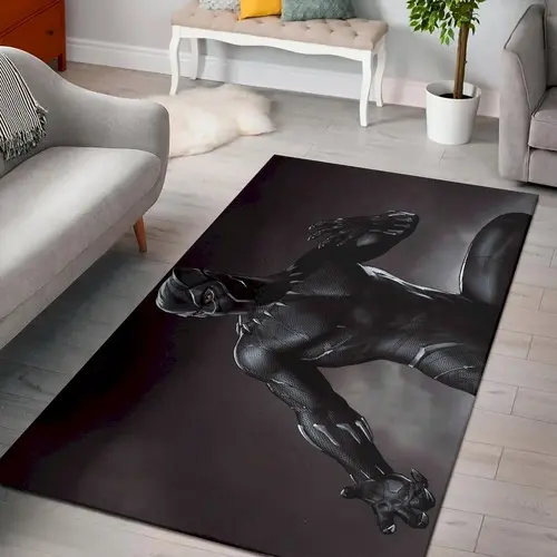 Black Panther Marvel Comics Black Panther Movie Rug Living Room Rug
