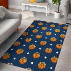 Blue Basketball Pattern Print Area Rug Area Rug Living Room Carpet Rug Regtangle Carpet Floor Decor Home Decor