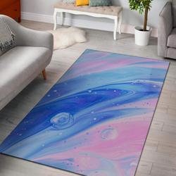 Blue Pink Abstract Painting Area Rug Living Room Rug Home Decor Carpet